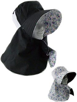 #2741-2 two sided hat, black