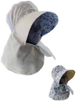 #2741-3 two sided hat, ivory