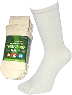 A-411 foot fit 5 toes with heel 4 pairs