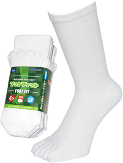 A-412 foot fit 5 toes with heel 4 pairs