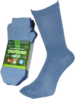 A-414 foot fit 5 toes with heel 4 pairs