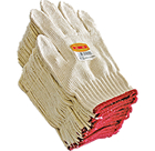 All cotton work gloves with edging 12 pairs
