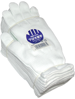 #007 Bleached inner work gloves 12 pairs