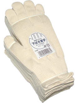 #008 Ecru beige inner work gloves 12 pairs